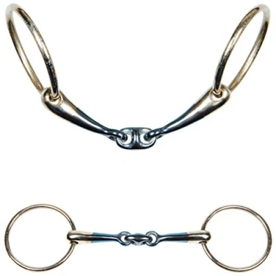 Image de Harry&#039;s Horse Mors de Filet Caoutchouc Anatom Double Brisure Sweet Iron 14mm 13,5