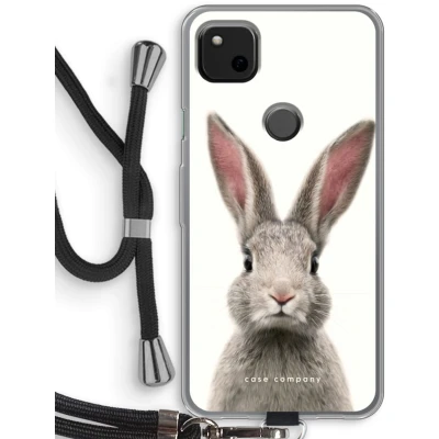 Afbeelding van Case Company® hoesje met Koord geschikt voor Google Pixel 4a Daisy Telefoonhoesje Zwart Bescherming aan alle Kanten en Over de Schermrand