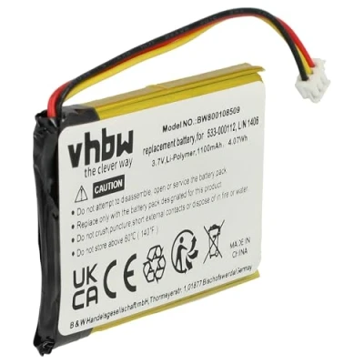 Afbeelding van vhbw Li polymeer batterij, 1100 mAh (3,7 V) voor Logitech IIIuminated Living Room Keyboard K830 Vervanging: 533 000112, L/N 1406.