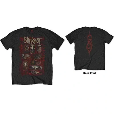 Afbeelding van Slipknot Sketch Boxes Heren T shirt XL Zwart
