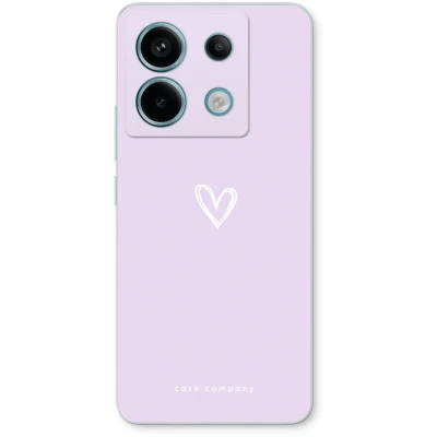 Afbeelding van Case Company® hoesje geschikt voor Xiaomi Redmi Note 13 Pro 5G Klein hartje paars Soft Cover Telefoonhoesje Bescherming aan alle Kanten en Schermrand