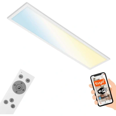 Afbeelding van BRILONER PIATTO S CCT LED paneel, 28 W, 3000 lm, IP20, wit, kunststof metaal, dimbaar, CCT, 100 x 25 6,6 cm