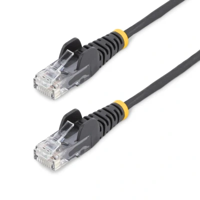 Afbeelding van StarTech.com 10m Dunne CAT6 Ethernet Kabel, Zwart, Snagless, 100W PoE, UTP, LSZH, 28AWG Pure Koperdraad, Slim RJ45 Netwerk Patch