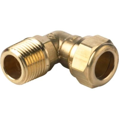 Afbeelding van VSH Super knel Messing knie x buitendraad 3/8 x12mm conisch