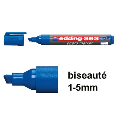 Image de edding Whiteboard marker 363, pointe biseautée, bleu
