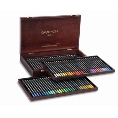 Afbeelding van Caran d&#039;Ache Museum Aquarelle Watercolor kleurpotloden 72 kleuren in houten doos 3510 476 meerkleurig