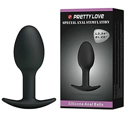 Afbeelding van Pretty BOTTOM Love Ergonomic Silicone Anal Plug Anchor Design 6.5 Cm Black