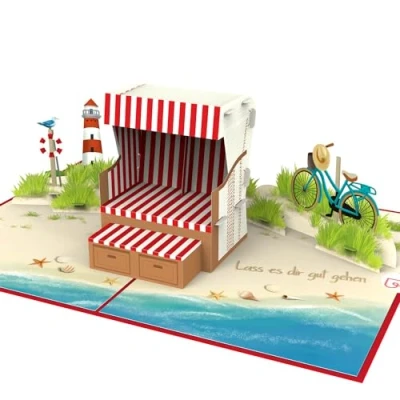 Afbeelding van papercrush® Alles Gute zum Ruhestand pop up kaart grappige 3D afscheidskaart voor collega&#039;s en pensioen pensioen, wenskaart om afscheid te nemen van gepensioneerden in