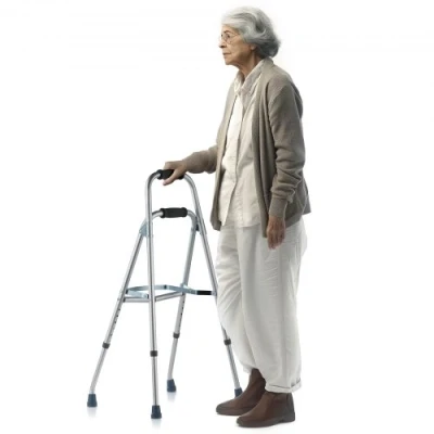 Image de VEVOR Déambulateur pliable à un bras pour personnes âgées et hauteur réglable