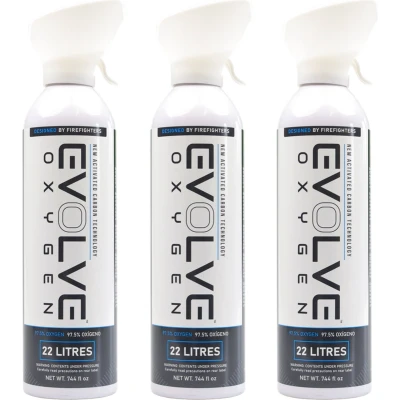 Afbeelding van Evolve Oxygen 3x 22L Pure Zuurstof (97%) Zuurstoffles 66L Totaal