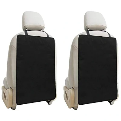 Afbeelding van 2 stuks autostoelbeschermer met dikste bekleding, betere bescherming voor autostoelen (zwart)