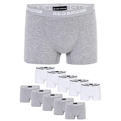 Afbeelding van Boxershorts voor heren, effen, smal, katoen, elastisch, ondergoed, basic, 10 stuks, Wit.