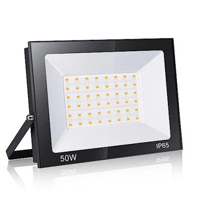 Afbeelding van loyal led spot, 50 W, 5000 lm, superhelder, spot voor buiten, 6000 K, koudwit, veiligheidsverlichting IP65, waterdicht, led, veiligheidslicht terras, tuin, garage, erf