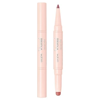 Afbeelding van Pupa Vamp! Creamy Duo Contouring Lip Pencil &amp; Shiny Lipstick Deep Rose 006