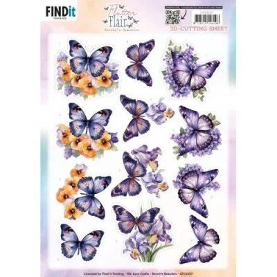 Afbeelding van 3D Cutting Sheet Berries Beauties Flutter Flair Purple Flutters