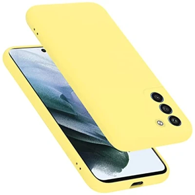 Afbeelding van Cadorabo Hoesje geschikt voor Samsung Galaxy S21 FE in LIQUID GEEL Beschermhoes gemaakt van flexibel TPU silicone Case Cover
