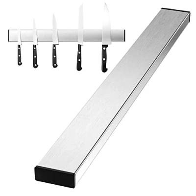 Afbeelding van Newaner magnetische messenhouder, 40 cm, messenstang, magnetisch lemmet, geen boren nodig voor installatie, kan ijzeren gereedschap, lepels, schoppen, magneet wandmes absorberen