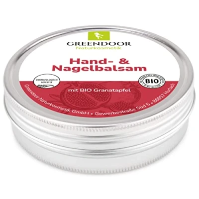 Afbeelding van GREENDOOR Handbalsem voor zeer droge huid met biologische granaatappel en avocado olie 75 ml, natuurlijke cosmetica, handbalsem, zonder minerale olie, 4 keer zuiniger dan crème