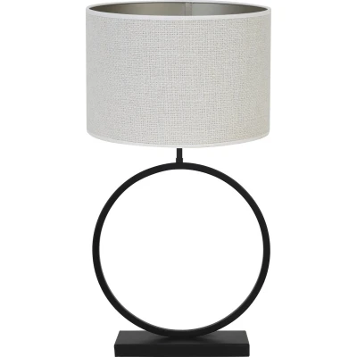 Afbeelding van Light &amp; Living Tafellamp Liva/Saverna Zwart/Eiwit Ø40x78,5cm