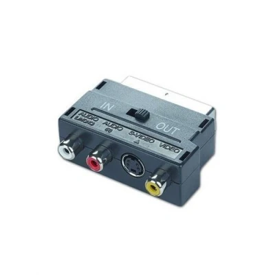 Image de Adaptateur Bidirectionnel Péritel vers RCA/S Vidéo GEMBIRD CCV 4415 Noir
