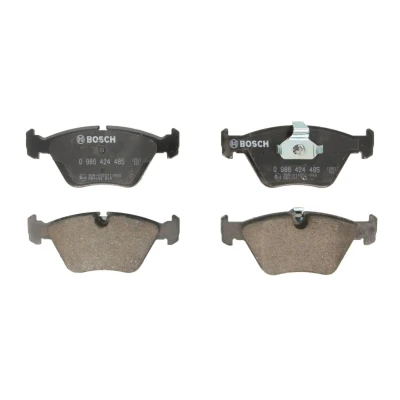 Afbeelding van BOSCH 0 986 424 485 Remblokkenset Low Metallic Met plunjerclip, anti kreukplaat BMW: 5 Saloon, Touring