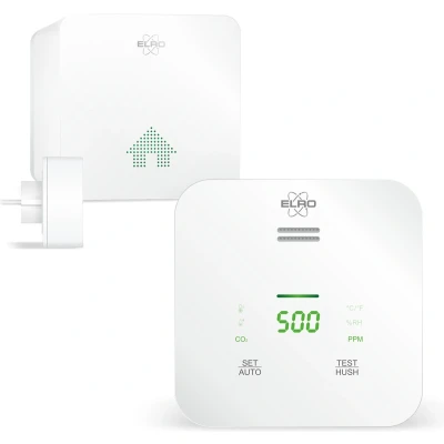 Afbeelding van ELRO Connects SF500CO2 Slimme Wifi CO2 Meter Kit Complete Set met Koppelbare Luchtkwaliteitsmeter + K2 Connector
