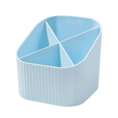 Afbeelding van HAN pennenkoker Re X LOOP 4 vaks pastel blauw 100% gerecycled materiaal HA 17238 884
