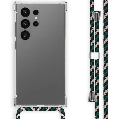 Afbeelding van iMoshion Hoesje Geschikt voor Samsung Galaxy S24 Ultra met koord Backcover Groen