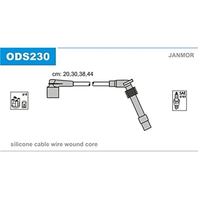 Afbeelding van JANMOR ODS230 Bougiekabelset OPEL: Corsa B Hatchback, Astra F Convertible, Saloon