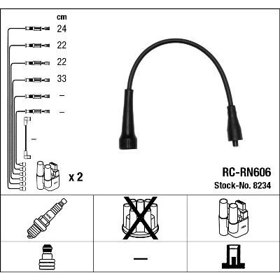 Afbeelding van Bougiekabelset NGK 8234