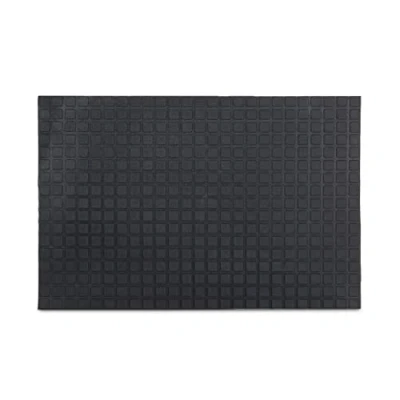 Afbeelding van Relaxdays deurmat rubber mat 60x40 rechthoekige schooonloopmat antislip voetmat