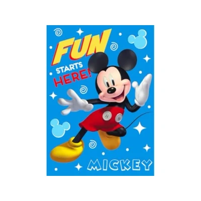 Afbeelding van Mickey Mouse fleece deken blauw Disney plaid 100 x 140 cm.