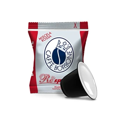 Image de Caffè Borbone café Respresso, Mélange Rouge 100 Capsules Compatibles avec les Machines à usage domestique Nespresso*