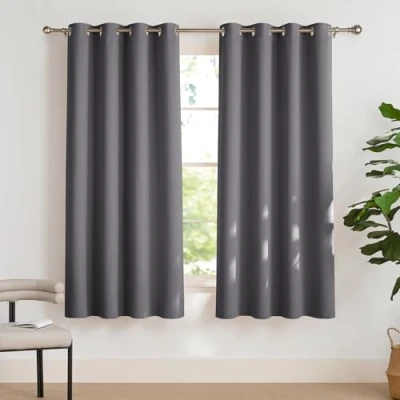 Afbeelding van Pony Dance gordijn, ondoorzichtig, set van 2 gordijnen met ogen, decoratieve verduisteringsgordijnen voor woonkamer, slaapkamer