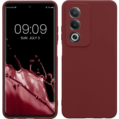 Afbeelding van kwmobile telefoonhoesje geschikt voor Oppo A80 5G Hoesje smartphone Precisie camera uitsnede In bordeaux violet