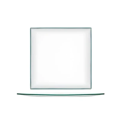 Afbeelding van H&amp;h Set van 6 transparante glazen borden 25 cm