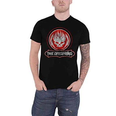 Afbeelding van The Offspring Heren Tshirt 2XL Distressed Skull Zwart
