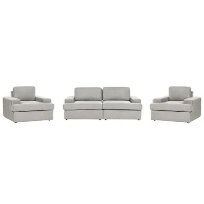 Afbeelding van Beliani ALLA Bankenset 5 zits Lichtgrijs Polyester
