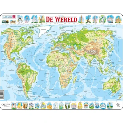 Afbeelding van Larsen Legpuzzel Maxi Wereld 80 Stukjes
