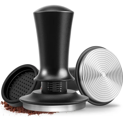 Afbeelding van Café tampon, hicoosee 58mm Gaufrage de la Machine Profondeur Réglable Express en Acier Inoxydable pour à