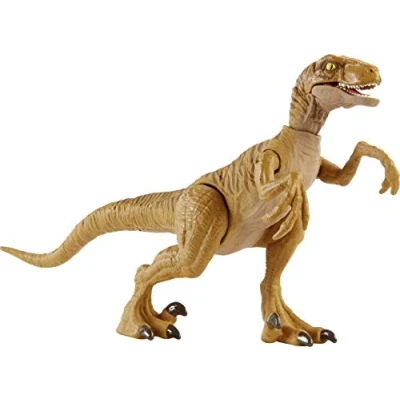 Afbeelding van Jurassic World Dinosaurus Wild Attack Velociraptor met klauwen, speelgoedfiguur bewegingen voor kinderen vanaf 4 jaar (Mattel HBX32)