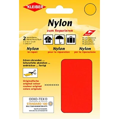 Afbeelding van Kleiber + Co.GmbH 43052 patches nylon 2 stuks, 100% polyamide, 10 x 12 cm, neonoranje
