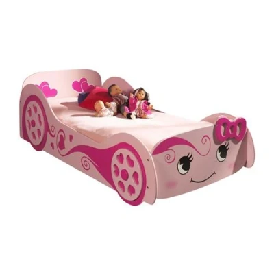 Image de lit voiture Amour Rose MDF Vipack