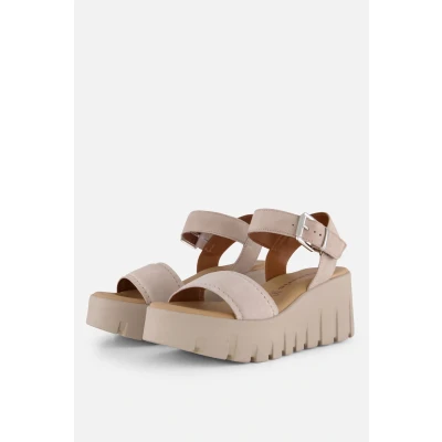 Afbeelding van Tamaris Sandalen met hak taupe Suede Dames Maat 39