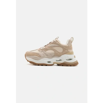 Afbeelding van Buffalo Triplet Sneakers laag, Dames, Maat: 40, Beige/cream Imitatieleer/ textiel