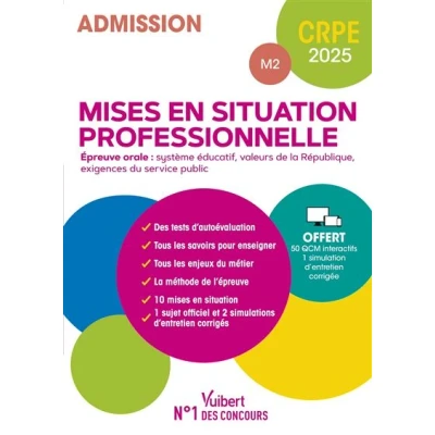 Image de CRPE 2025 Mises en situation professionnelles (M2) Epreuve orale d&#039;entretien