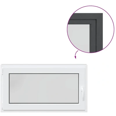 Afbeelding van vidaXL Kelderraam RISOR 110x60 cm draaikiep draai DIN links antraciet