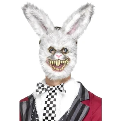 Afbeelding van Smiffys Masker White Rabbit Wit