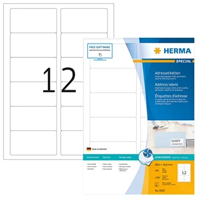 Afbeelding van HERMA 8805 Wit adreslabels