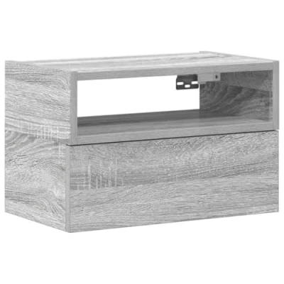 Afbeelding van vidaXL Nachtkastje wandgemonteerd 45x26x28,5cm grijs sonoma eikenkleur